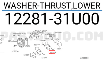Nissan 1228131U00 WASHER-THRUST,LOWER