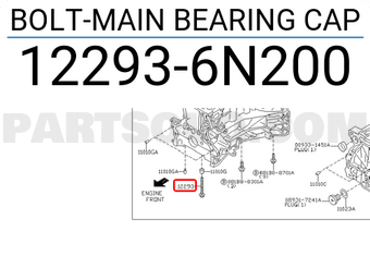 Nissan 122936N200 BOLT-MAIN BEARING CAP