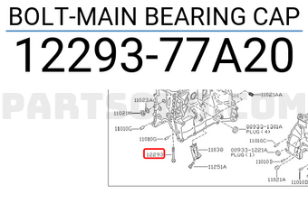 Nissan 1229377A20 BOLT-MAIN BEARING CAP