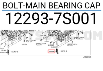 Nissan 122937S001 BOLT-MAIN BEARING CAP