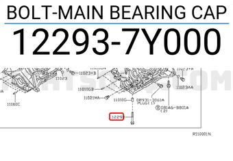 Nissan 122937Y000 BOLT-MAIN BEARING CAP