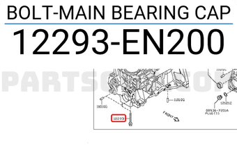 Nissan 12293EN200 BOLT-MAIN BEARING CAP