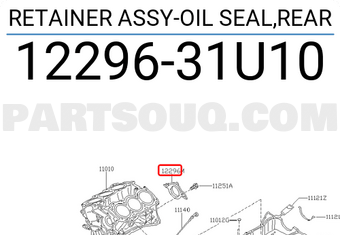 Nissan 1229631U10 RETAINER ASSY-OIL SEAL,REAR
