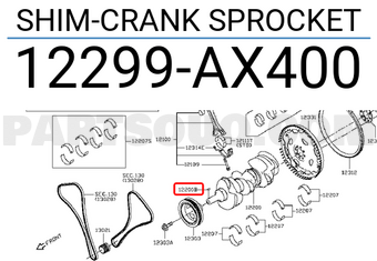 Nissan 12299AX400 SHIM-CRANK SPROCKET