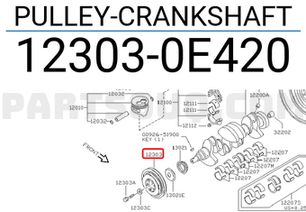 Nissan 123030E420 PULLEY-CRANKSHAFT