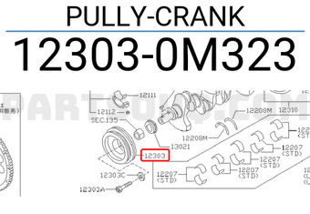 Nissan 123030M323 PULLY-CRANK