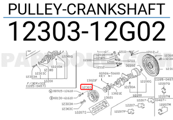 Nissan 1230312G02 PULLEY-CRANKSHAFT