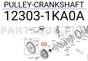 Nissan 123031KA0A PULLEY-CRANKSHAFT