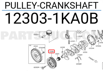 Nissan 123031KA0B PULLEY-CRANKSHAFT