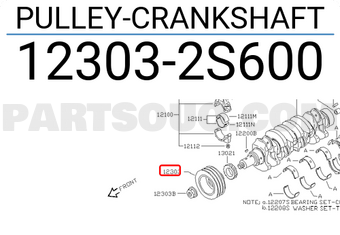 Nissan 123032S600 PULLEY-CRANKSHAFT