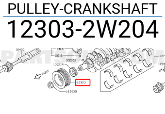 Nissan 123032W204 PULLEY-CRANKSHAFT