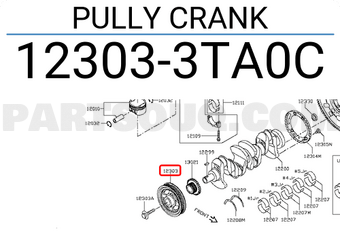 Nissan 123033TA0C PULLY CRANK