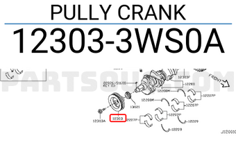 Nissan 123033WS0A PULLY CRANK