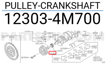 Nissan 123034M700 PULLEY-CRANKSHAFT
