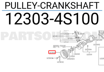 Nissan 123034S100 PULLEY-CRANKSHAFT
