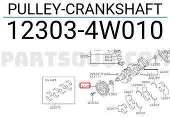 Nissan 123034W010 PULLEY-CRANKSHAFT
