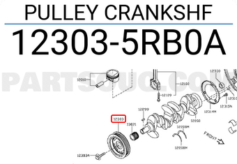 Nissan 123035RB0A PULLEY CRANKSHF