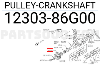 Nissan 1230386G00 PULLEY-CRANKSHAFT