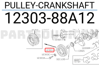 Nissan 1230388A12 PULLEY-CRANKSHAFT