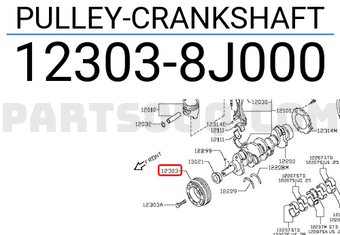 Nissan 123038J000 PULLEY-CRANKSHAFT
