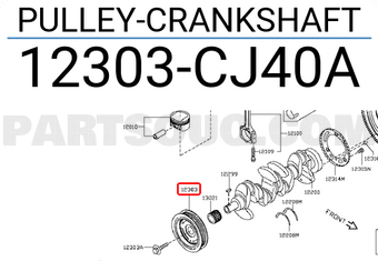 Nissan 12303CJ40A PULLEY-CRANKSHAFT