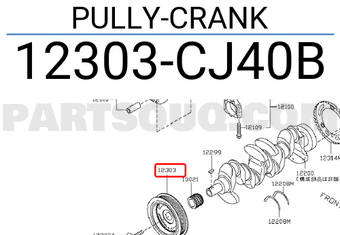 Nissan 12303CJ40B PULLY-CRANK