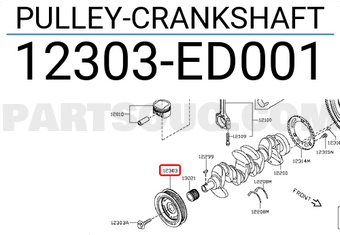 Nissan 12303ED001 PULLEY-CRANKSHAFT