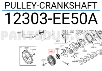 Nissan 12303EE50A PULLEY-CRANKSHAFT