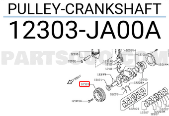 Nissan 12303JA00A PULLEY-CRANKSHAFT