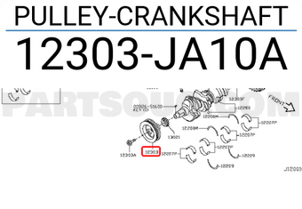 Nissan 12303JA10A PULLEY-CRANKSHAFT