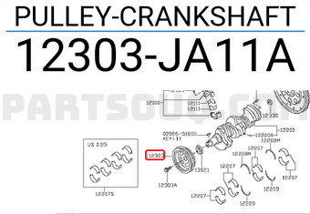 Nissan 12303JA11A PULLEY-CRANKSHAFT