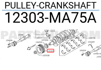 Nissan 12303MA75A PULLEY-CRANKSHAFT