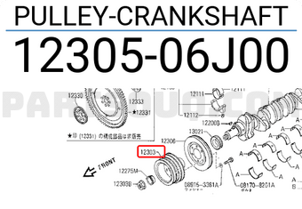 Nissan 1230506J00 PULLEY-CRANKSHAFT
