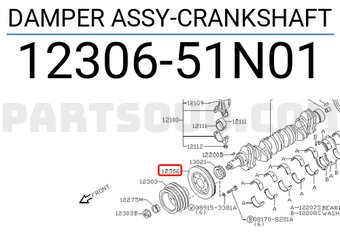 Nissan 1230651N01 DAMPER ASSY-CRANKSHAFT