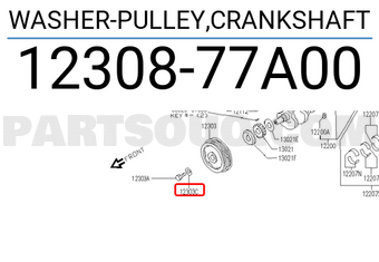 Nissan 1230877A00 WASHER-PULLEY,CRANKSHAFT