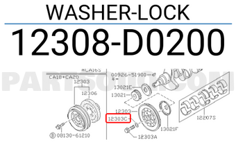 Nissan 12308D0200 WASHER-LOCK