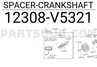Nissan 12308V5321 SPACER-CRANKSHAFT