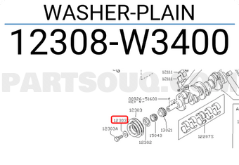 Nissan 12308W3400 WASHER-PLAIN