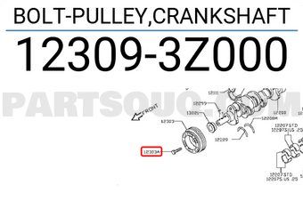 Nissan 123093Z000 BOLT-PULLEY,CRANKSHAFT