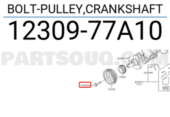 Nissan 1230977A10 BOLT-PULLEY,CRANKSHAFT