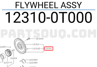 Nissan 123100T000 FLYWHEEL ASSY