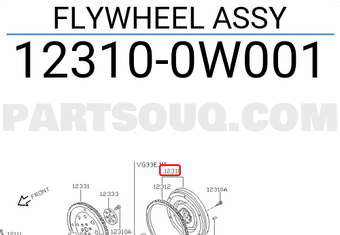 Nissan 123100W001 FLYWHEEL ASSY