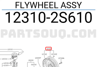 Nissan 123102S610 FLYWHEEL ASSY