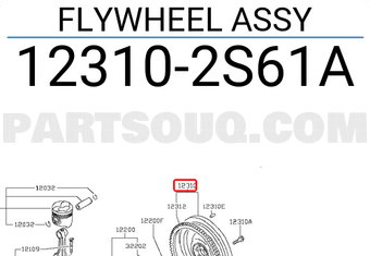 Nissan 123102S61A FLYWHEEL ASSY