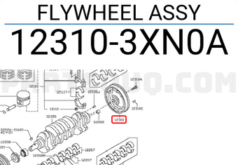 Nissan 123103XN0A FLYWHEEL ASSY