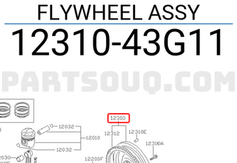 Nissan 1231043G11 FLYWHEEL ASSY