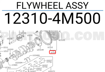 Nissan 123104M500 FLYWHEEL ASSY
