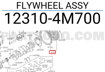 Nissan 123104M700 FLYWHEEL ASSY
