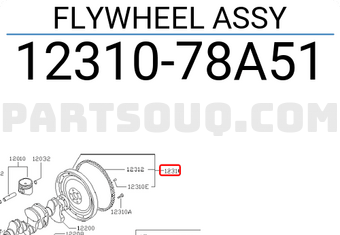 Nissan 1231078A51 FLYWHEEL ASSY