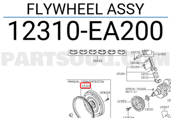 Nissan 12310EA200 FLYWHEEL ASSY